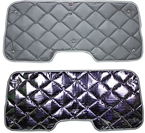 GipsyCamper Thermomatte VW Caddy Heckklappe |ab Baujahr 2021 |für die Heckklappe | Fensterabdeckung für VW Caddy | Sichtschutz Caddy | Premiumqualität Made in Germany (Grau)