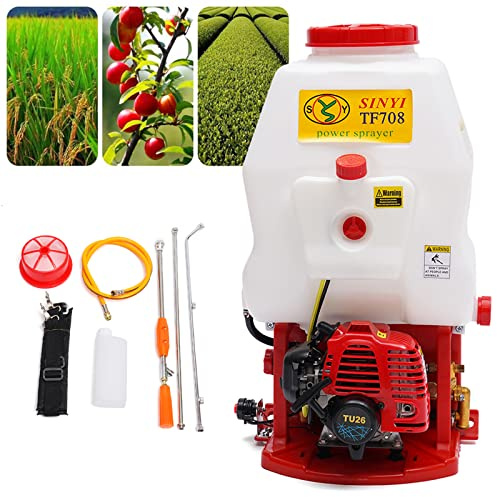 Mochila de jardín, pulverizador a presión, 20 L, gasolina Power Sprayer botella de mochila, para cobertizo de verduras, jardines, zonas verdes urbanas, granjas, etc
