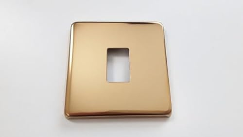 Light Switch Cover Plate Conversion in Polished Brass Single Or Double Stick on (Single Light Switch Cover Plate Brass)