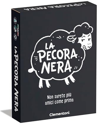Clementoni Carte Da Gioco Per Adulti - La Pecora Nera, Gioco da Tavolo 16-99 Anni, 3-8 Giocatori, Giochi di Società Divertenti tra Amici, Made In Italy, 16816