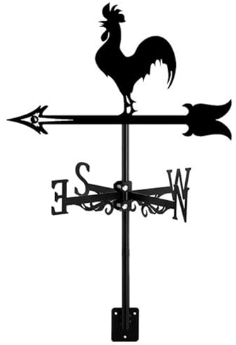 Segnavento decorativo a forma di animale, 33 x 55,9 cm, indicatore di direzione del vento per cortile, giardino, fattoria, gallo