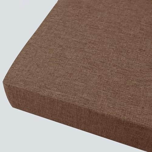 COITROZR Cojín de asiento de 3 cm de grosor, cómodo y lavable, para banco de jardín, para exteriores, para la escuela (120 x 35 cm, café caliente)