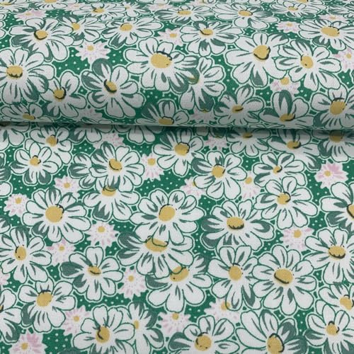 EDGEAM Tessuto di cotone al metro, larghezza 160 cm, tessuto da cucito (50 cm, 100 cm, 200 cm), artigianato cucito tessuto, tessuto decorativo, materiale da cucito (verde 03#, 50 x 160 cm)