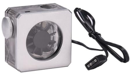 Kznifmk Wasserkühlungs-Durchflussmesser, RGB-Wasserdurchflussmesser, G1/4-Durchflussmessersystem für PC-Gaming-Wasserkühlungsgebäude, Silber