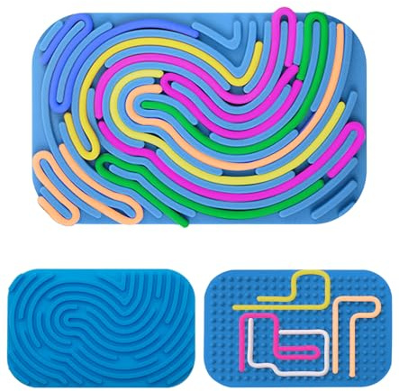 SUVEK Montessori Busy Board, Tablero de Actividades Sensorial Anti-Stress para Adulto, Juguetes Educativo Regalo de Habilidades Motoras para TDAH y Niños Autismo, Juegos Viaje 3 4 5 6 7 8 9 10 Años