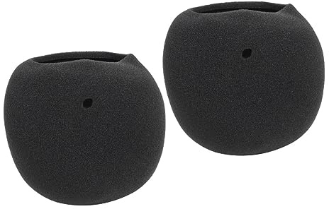 SHOWERORO 2pcs Microphone Protective Cover Sponge for Voice Tube Cover for Ktv Supply Reduces Wind Noise Easy to Install Quality Sponge Material Audio Quality