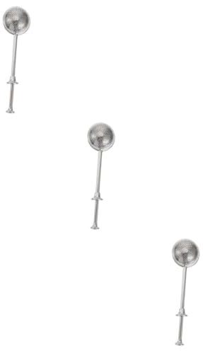 Alipis 3 Pièces boule à thé en acier inoxydable infuseur boule de thé en vrac filtres à tamis à sucre ustensile de cuisine infuseur the passoire à farine infuseur à thé Silver