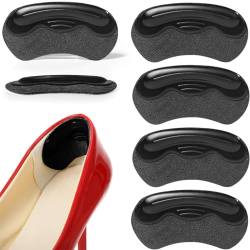 KOLZEMV 3 paia di cuscinetti antiscivolo per tallone, per scarpe troppo grandi, fodere per tallone in gel e riempitivi per scarpe larghe,inserti autoadesivi sul retro del tallone,cuscinetti per scarpe