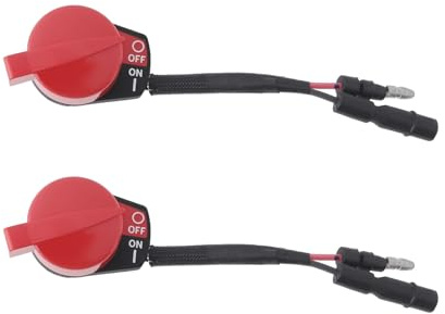 Be In Your Mind 2 Pièces Interrupteur d'arrêt Du Moteur Interrupteur d'arrêt de Tondeuse à Gazon avec Vis 35120-Z5T-0031 Compatible avec Honda GX240 GX270 GX340 GX390 GX340UT2
