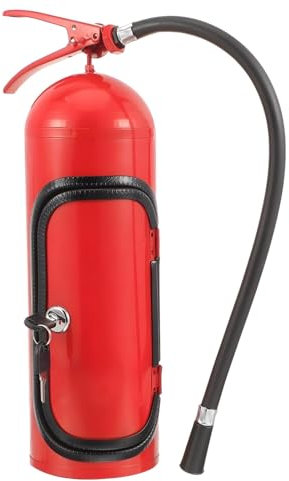 Mini extintor de incendios, gabinete de licor, barra cilíndrica roja, 15.7 pulgadas de alto, 4.7 pulgadas de ancho
