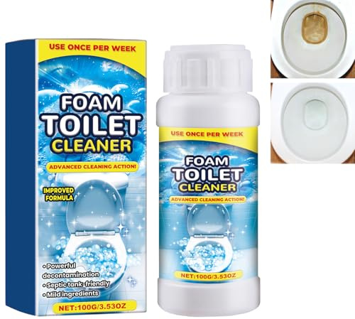 Detergente per WC in schiuma, nuovo potente pulitore per WC ad alte prestazioni, detergente per bagno schiumoso, polvere per la pulizia della toilette per famiglie (1)