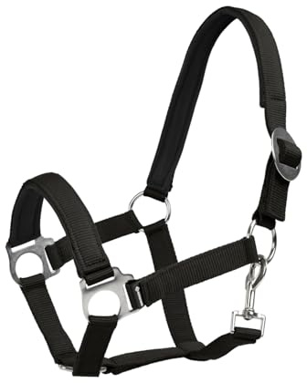 Halfter Sofia Neoprene, verstellbares Pferdehalfter mit weicher Neoprenpolsterung, Karabiner und robustem Material