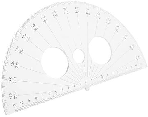 FOYTOKI Rapporteur Demi-cercle Plastique 180 Degrés Transparent, Règle Géométrique de Mesure Portable, Outil pour Dessin Technique et Papeterie Scolaire, Adapté Étudiants et Bureau,