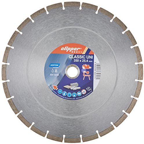 Norton Clipper 178.268.952.105 cm Classic Uni lama diamantata, 0 V, grigio/argento, 350 x 25.4 mm