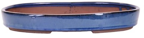 Bonsai - Schale, Waldschale, oval 31 x 21 x 4,5 cm blau 51006
