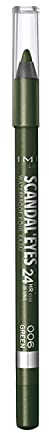 Rimmel Scandaleyes Lápiz Resistente al agua maletero, Verde, 1.3 g