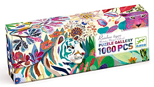 DJECO Gallery Tigers Puzzle (1000 Teile) – Einzigartige Puzzlekunst für Kinder – Spaß & herausfordernde Aktivität für Freunde & Familie – Pädagogisches Puzzle-Spielzeug für Kinder ab 9 Jahren Mädchen