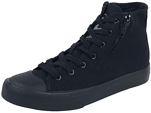 Black Premium by EMP Unisexe Baskets Noires avec Fermeture éclair