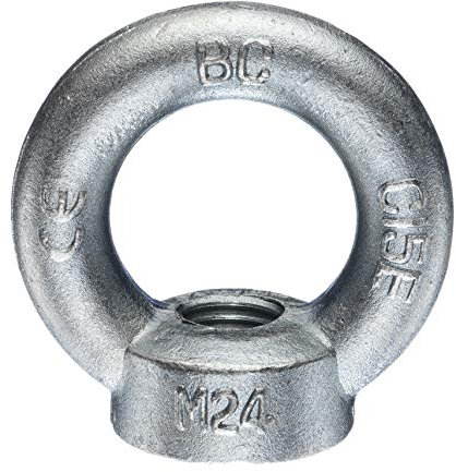 BIAT ® - Tuerca anular / tuerca anular, tuerca de ojal, tuerca de transporte, tuerca de ojo según DIN 582, tamaños M6, M8, M10, M12, M16, acabado galvanizado, paquete múltiple
