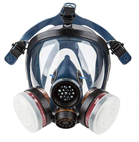 SYINE Organic Vapors Full Respirator Mask Gas Mask Spray Paint Chemical Formaldehyde Dustproof Respiratory Protection,Respirator with 1 Pair Filter Cartridges