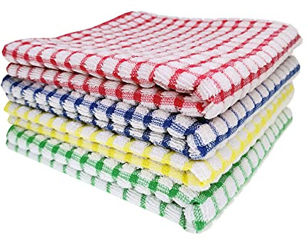 tillämpar inte kökstrasor bomull 4 st kökshanddukar set kök disktrasor handdukar absorberande diskhanddukar 4 färger, lämpliga för kök/kantiner/mellanmålsbar/barglas (30 x 40 cm)