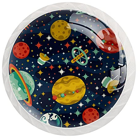 Set di 12 pomelli rotondi per cassettiera, armadietto, armadio, con viti, per casa, ufficio, asilo nido