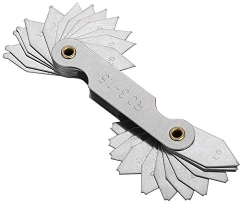 Radiusmessgerät aus rostfreiem Stahl, tragbares konkaves konvexes externes internes Messwerkzeug für Radiusverrundungsmessgeräte(R52-100MM)