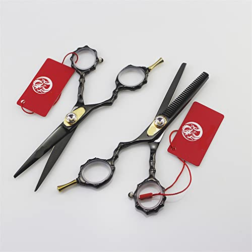 XJST 6,0-Zoll-Linke Friseur-Schere Set, 440C Edelstahl-Haarschnitt-Schere, Mit Schneidschere, Dünnschere, Für Barber, Salon, Zuhause