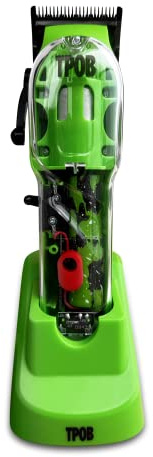 TPOB Slime 2 Barber Hair Clippers for Men 6800 RPM with Matte Green Case and X Fade Blade