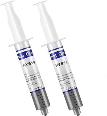 MoneyQiu HY-510-50g (25g*2) Thermal Conductivity: >1.93W/m-k thermal heatsink paste grease Compound Carbon Based High Performance non-conductive for pc cpu gpu 50 Gram