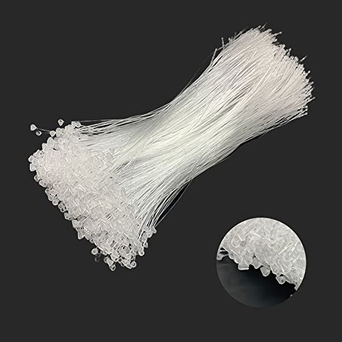 Sicherheitsfäden,2000 Stück Sicherheitsfäden für Etiketten,Transparent Loop Pins,Pins Loop Lock,für Kleidung Schuhe und andere Produktetiketten für die Anbringung von Preisschildern（180mm）