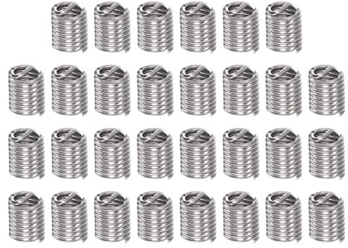 HARFINGTON 30pcs Wire Threaded Inserts 8#-32 UNC 2D 8.4mm 304 Stainless Steel Helical Coiled Wire Thread Sleeve