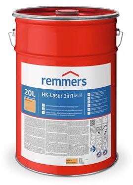 Remmers HK-Lasur 3in1 [plus] pinie/lärche, matt, 20 L, Lösemittelreduzierte Premium-Holzschutz-Lasur für außen, 3in1, schnelltrocknend, langlebig