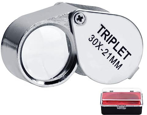 Lupe Handheld 30Fach Juwelier Lupe HandLupe Leselupe für Senioren Faltbare Juwelierslupe Kleine Taschenlupe für Diamanten Uhr Zeitungen Handwerk, Bücher, Münzen Schmuck Identifikation