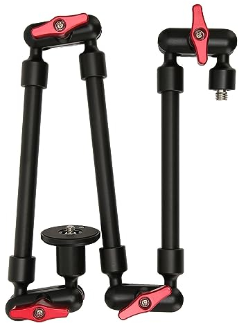 Adjustable Articulating Arm, 31in/78cm Magic Arm Mount 360 Degree Rotation Adjustable Extension Rod with 1/4in 3/8in Screws, for LED Light, Microphone, Monitor
