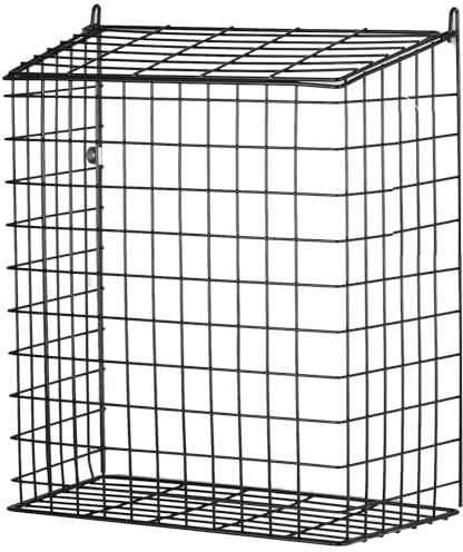 HoitoDeals Front Door Cage Post Large Letterbox Mail Letter Boxes For Basket Dog Guard Catcher (Black)