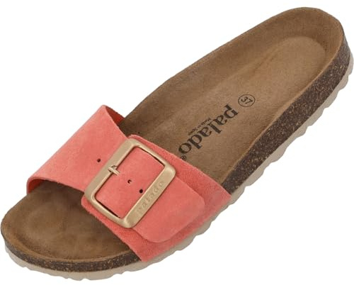 Palado Malta EGS Suede Premium Leather - Sandalias de moda para mujer, con suela de ante, Terciopelo naranja, 41 EU