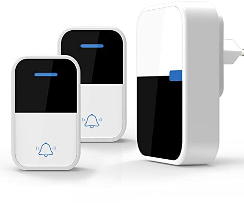 Verklsfuly Carillon de Porte Sans, Pas de Batterie Requise, Ensembles de Sonnette Auto-AlimentéS éTanches, Maison ExtéRieure, Carillon CinéTique, Prise UE