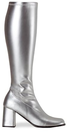 Schmalschaft Stiefel Kunstleder - Silber - Schuhgröße: 41