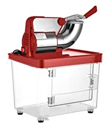 Máquina eléctrica de cono de nieve, trituradora de hielo, trituradora, licuadora de vidrio, mezcladora, picadora, acero inoxidable, enfriador comercial(Rot)