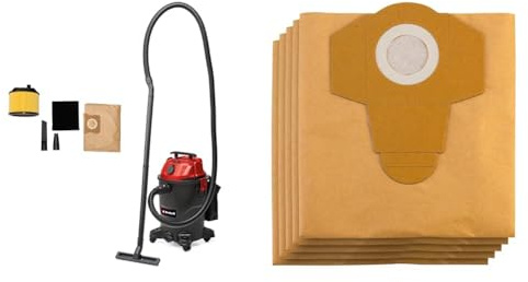 Einhell Nass-Trockensauger TC-VC 1930 A (1.500 Watt, 190 mbar Saugleistung, Automatiksteckdose, 30 L Auffangbehälter, Tragegriff, inkl. Düsen, Filter und 6x Schmutzfangsack)