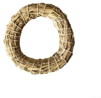 Base de corona de paja resistente para proyectos de Adviento y manualidades, perfecta para personalización (25 cm)