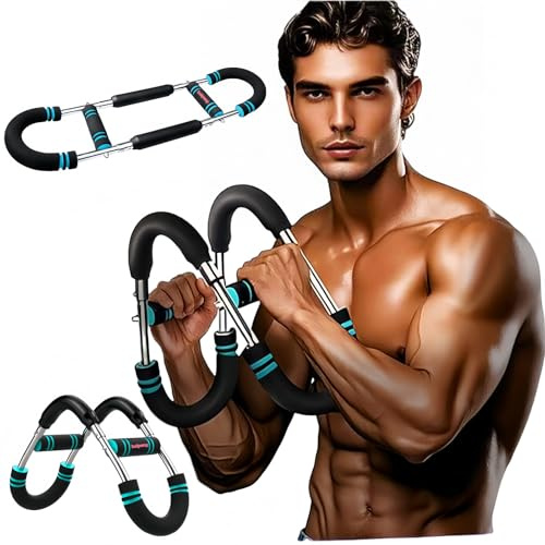 Twister Arm Trainer, Portable Adjustable Chest Expander Three-Speed Adjustable Twister Arm ExerciserAdjustable Spring Workout Bar Arm Strengthener for Fitness Enthusiast Enhanced Exercise（blue 40kg）