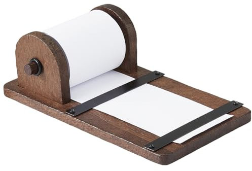 DICOSMETIC 1Pc Note Paper Dispenser Wooden Paper Roll Holder Coconut Brown Sticky Note Dispenser with 1Pc Roll for Do Lists DIY Drawing Taking Note Artwork Daily Special Ideas