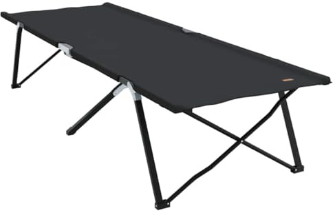 vidaXL Klappsonnenliege mit Tragetasche in Schwarz aus 600D Oxford-Stoff. Praktischer und Verstellbarer Liegestuhl für Camping, Gartenmöbel oder Reisen. Leicht und bequem zum Entspannen!