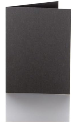 Paper24-50 Faltkarten DIN A5 (150 x 200 mm), 240g/m² – hochwertige Klappkarten für Einladungen, Feste & kreative Projekt in Schwarz