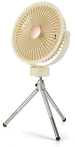 Watreketal 7.4in Hanging Fan Tripod Desk 2400mah Camping Rechargeable Ceiling For Treadmill Car Golf Cart Hanging Fan For Bedroom Outside Rooms