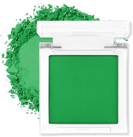 Erinde Green Single Eyeshadow, Grüner Matt Lidschatten, Hochpigmentiert, Feines Pulver, Leicht Verblendbar, Langanhaltendes Weihnachts-Make-up, Vegan & Tierversuchsfrei