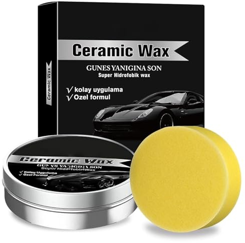 Ceramic Wax Cream, Graphene Car Paste Wax - Long Lasting Protection, Gloss & Shine, Easy Application for Car Exterior, Headlights, Clear Plastics & Wheel Surfaces