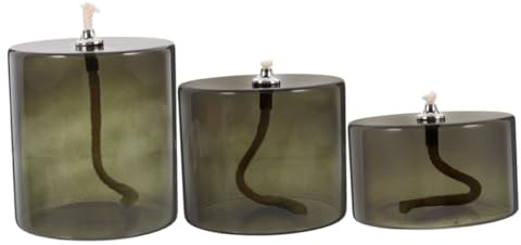FUTUREORYY 3 Stück Glas Öllampen für Innenbereich Dekorative Petroleumlampe Leicht zu Reinigen für Hochzeit und Tischdekoration
